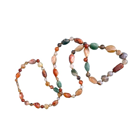 NWOT Women’s 17” Stone Neutral Multicolored Necklace - Picture 1 of 5